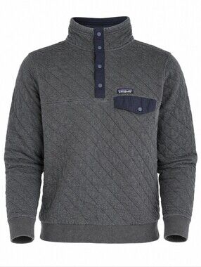 Patagonia Men’s M Organic Cotton Quilt Snap-T Pullover Forge Grey
